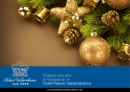 Celebra este año la Navidad en el Hotel Palacio Valderrábanos