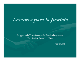 Proyecto Lectores para la Justicia