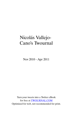 Nicolás Vallejo- Cano`s Twournal