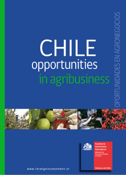 opportunities in agribusiness - Foreign Investment Committee