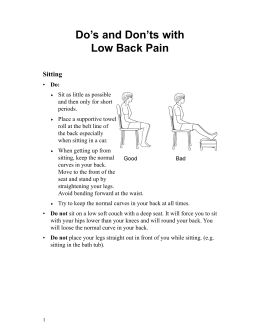 Do`s and Don`ts with Low Back Pain - Spanish