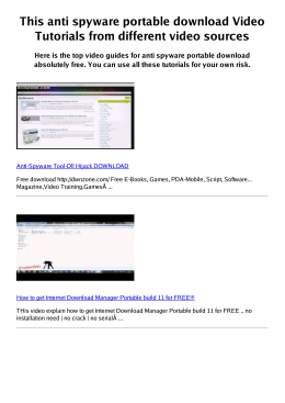 #Z anti spyware portable PDF video books