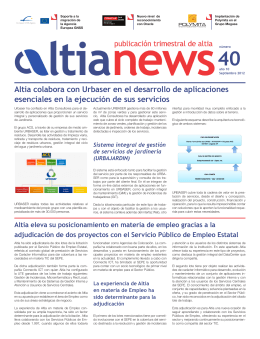 Altia colabora con Urbaser en el desarrollo de aplicaciones