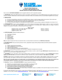 Descarga Requisitos 2015 - Escuela Oficial Rayados Escobedo