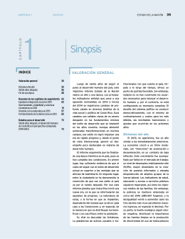 Sinopsis - Programa Estado de la Nación