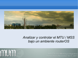 Analizar y controlar el MTU / MSS bajo un - MUM