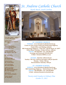 Oct 21 - St. Andrew Catholic Church