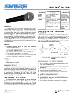 Shure SM58 Microphone User Guide