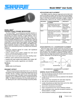 Manual Operaciones Microfono SENHEISSER sm58