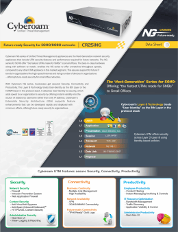 Cyberoam NG Series CR25iNG Datasheet