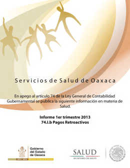 74.I.b Pagos retroactivos - Servicios de Salud de Oaxaca
