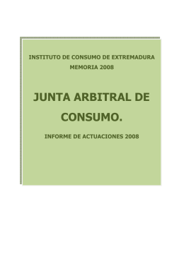 3. Junta Arbitral de Consumo - Instituto de Consumo de Extremadura