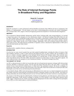 The Role of Internet Exchange Points in Broadband Policy and