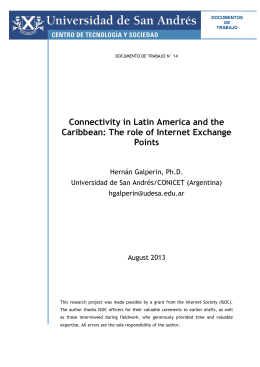 Connectivity in Latin America and the Caribbean: The role of Internet