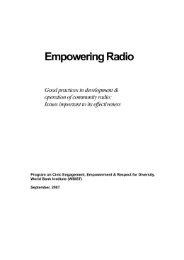 Empowering Radio