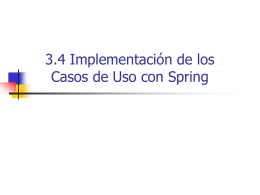 Apartado 3.4: Implementación de los Casos de Uso con Spring