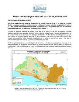 Informe 6 Sequía meteorológica 2015