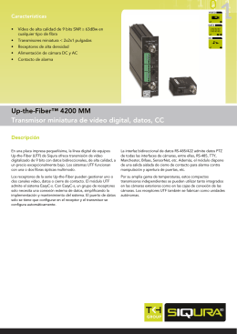 Up-the-Fiber™ 4200 MM Transmisor miniatura de vídeo digital