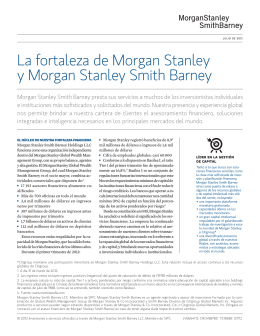 La fortaleza de Morgan Stanley y Morgan Stanley Smith Barney