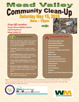Drop-Off Locaon: - Riverside County Waste Management Department