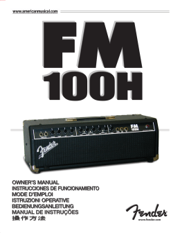 Fender FM100H Manual at AmericanMusical.com
