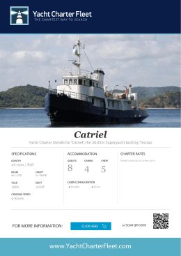 CATRIEL Yacht Charter PDF
