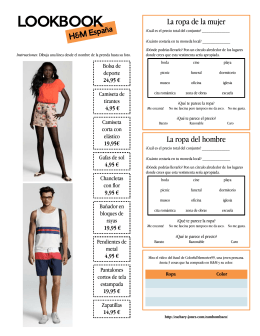 Lookbook: Clothing activity for Spanish class