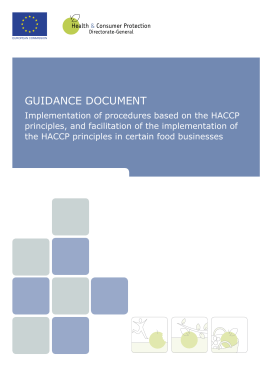 GUIDANCE DOCUMENT - The Food Safety Authority of Ireland