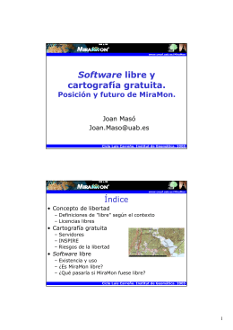 Software libre y cartografía gratuita.