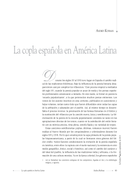 La copla española en América Latina