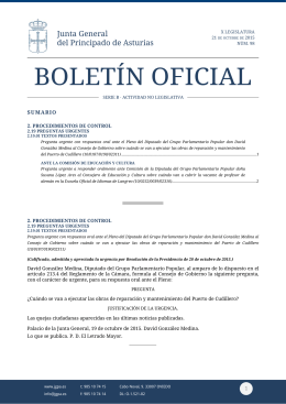 BOLETÍN OFICIAL - Junta General del Principado de Asturias