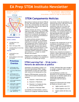EA Prep STEM Instituto Newsletter
