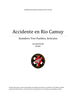 Accidente en Rio Camuy - Federación Espeleológica de Puerto Rico