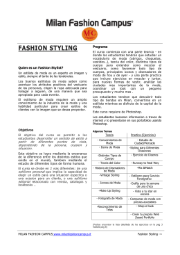 FASHION STYLING - Milan Fashion Campus
