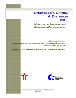 Infectología Crítica A Distancia - Sociedad Argentina de Terapia