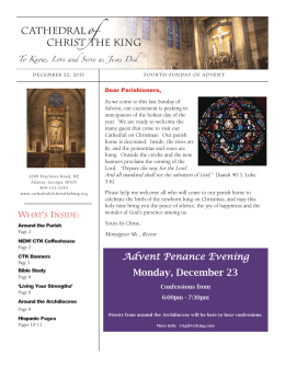 Advent Penance Evening Monday, December 23