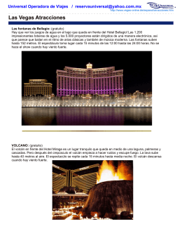 Las Vegas Atracciones - Universal Operadora Inicio