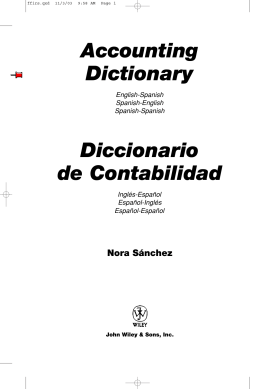 Accounting Dictionary Diccionario de Contabilidad