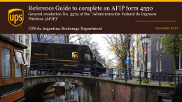 Reference Guide to complete an AFIP form 4550