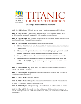 Cronología del Hundimiento del Titanic