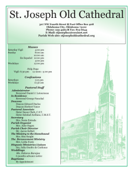 Masses for the Week - St. Joseph Old Cathedral