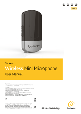 Cochlear™ Wireless Mini Microphone Manual