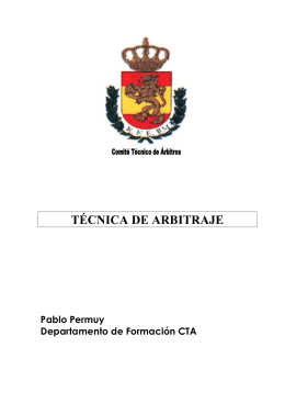 TÉCNICA DE ARBITRAJE - Real Federación Española de Balonmano