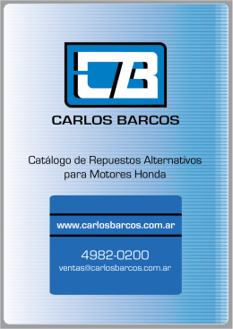 REPUESTOS HONDA - Carlos Barcos • Repuestos para maquinas