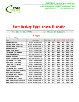 Early Booking Egipt-Sharm El Sheikh