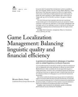 Game Localization Management: Balancing linguistic