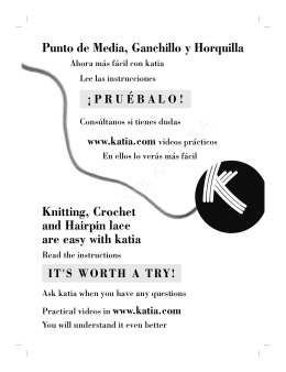 Punto de Media, Ganchillo y Horquilla Knitting, Crochet and