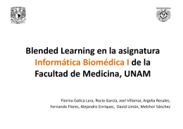 Blended Learning en la asignatura Informática Biomédica I de la