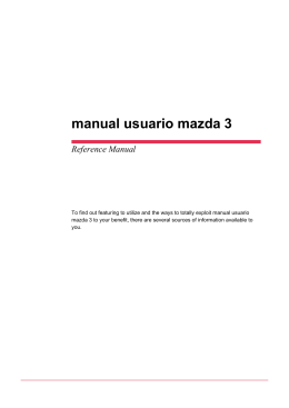 manual usuario mazda 3