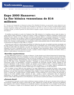 Expo 2000 Hannover: La flor biónica venezolana de $16 millones